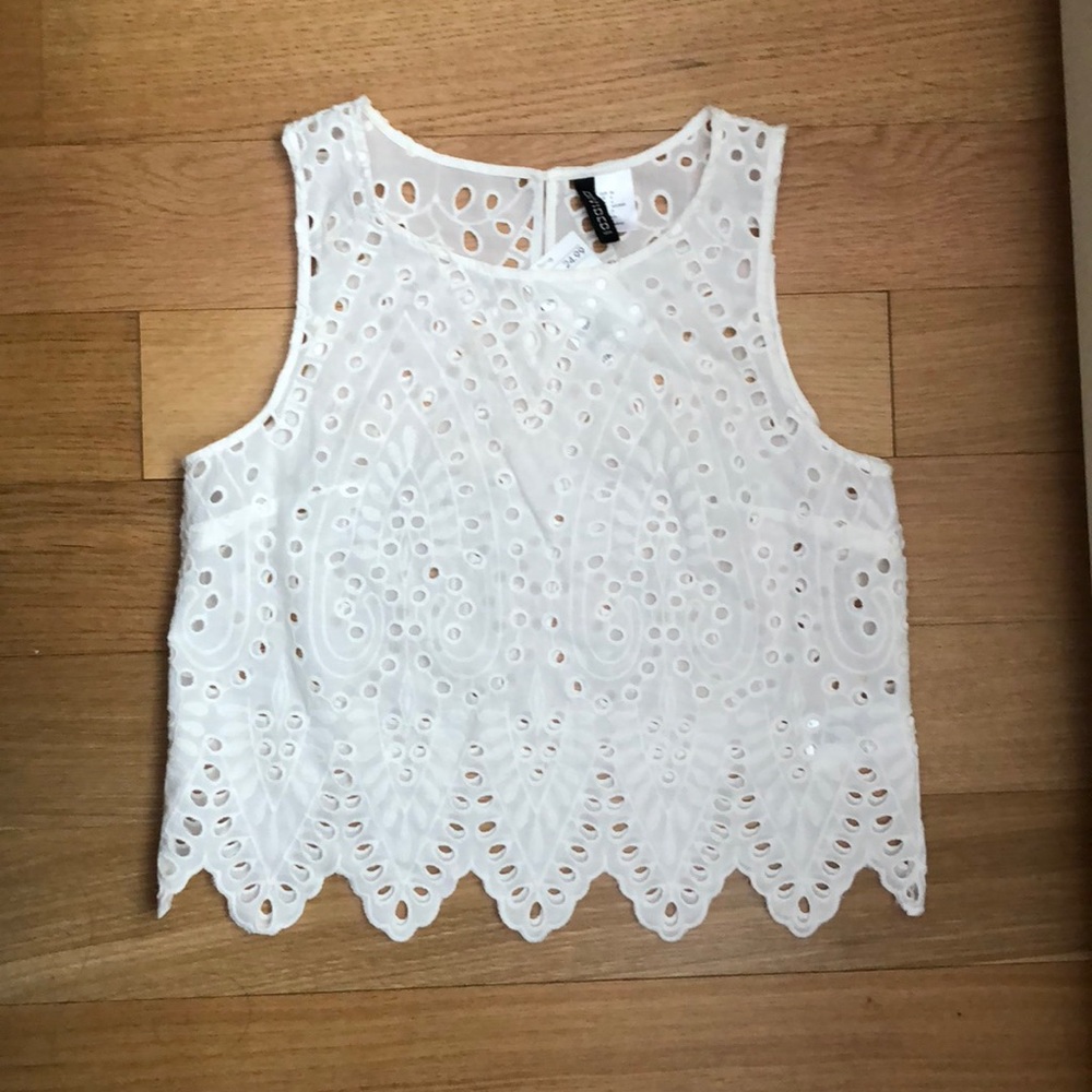 H&M Eyelet Lace Top